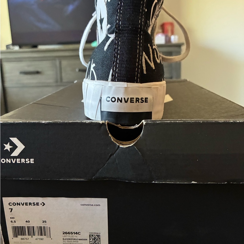 Converse Black and White Kids Sneakers - Picture 4 of 4